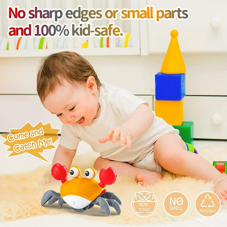 Aitbay Crawling Crab Baby Toy - Rechargeable Tummy Time Baby Walking Toys  with M 7445005431474
