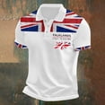 thumbnail image 2 of Bibifish Mens Polo Shirts Short Sleeve Falklands War Text Map UK Flag Print Casual Shirts Classic Fit Daily Tops, 2 of 3