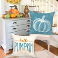 thumbnail image 2 of Teal 18x18 Throw Fall Pillow Covers Set of 4, Maple Leaf Pumpkin Decorative Holiday 18 x 18 Autumn Cushion Covers Thanksgiving Pillow Case for Indoor Home Bedroom Couch Sofa Decor, 2 of 6