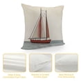 thumbnail image 4 of Nawypu  Nautical Throw Pillow Cushion Cover, Let Your Dreams Sail Words with Boat in Waves Motivation Lifestyle Print, Decorative Square Accent Pillow Case,Cinnamon Pale Blue, 4 of 5