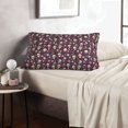 thumbnail image 6 of Pofeuu Skull flower leaf colorful Print Polyester Microfiber Plush Pillowcases, Super Soft and Cozy Pillow Case Covers with Envelop Closure（Pillow core not included）-16"x24", 6 of 6