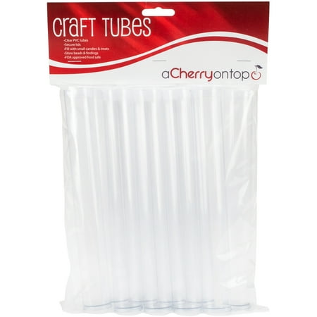 Cherry On Top Round Craft Tubes, 8" x 1", 10/pkg