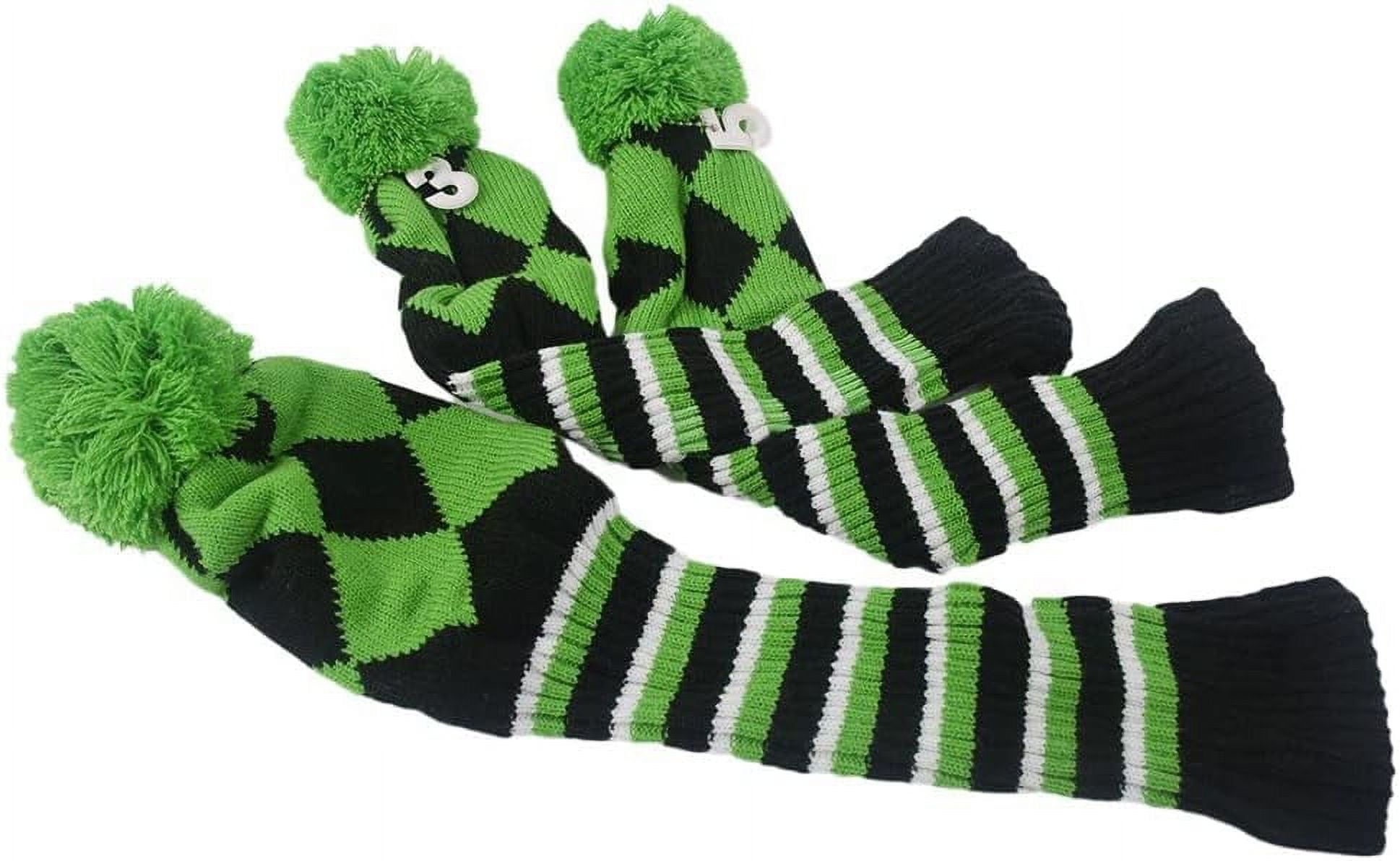 Knitted Golf Club Head Covers for Driver and Fairway Woods Headcovers Set (pack of 3)