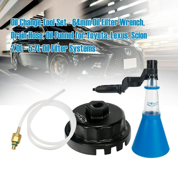 3mirrors Oil Filter Wrench, Drain Tool Set, and Engine Oil Funnel