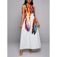 thumbnail image 1 of JUNWELL Femmes Été Boho vintage maxi Robe Femmes Poche en Vrac casual Imprimer A-Ligne Robes, 1 of 7