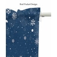 thumbnail image 5 of Red Snowman Christmas Linen Curtain Valance for Bedroom/Bathroom/Kitchen/Office/Living/Dining Room Window,Xmas Winter Snowflake Navy Blue Rod Pocket Topper Decorative Cafe Drapes Panel 54"x18", 5 of 6