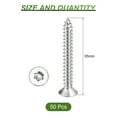 thumbnail image 3 of Uxcell Flat Countersunk Head Torx Screws, 50Pcs M4 x 35mm 304 Stainless Steel Tamper Proof Sheet Metal Screws with Bit T20, Self-Tapping Anti-Theft for Wood, Mechanical Industry (Silver), 3 of 6