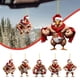 thumbnail image 4 of Adorno navideño 2D con pollo musculoso Adorno para árbol de Navidad Adorno con pollo musculoso impreso por ambos lados Adorno interesante para Navidad, 4 of 4