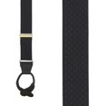 thumbnail image 2 of Suspender Store Mens Black Jacquard Checkered Suspenders - Button Black 48" for 5'9" to 6'2" tall, 2 of 4