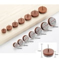 thumbnail image 2 of Reduce Noise 15mm/18mm/20mm/22mm/24mm/28mm/30mm Skid Nail-on Chair Table Leg Protector Furniture Felt Pad Slider Glide Pads WHITE 28MM, 2 of 8