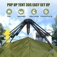 thumbnail image 5 of YUEWO Instant Popup Tents 2-3 Persons,Waterproof Windproof Tents for Camping,2 in 1 Easy Set Up Family Tent with Shelter,Rainfly, Outdoor Dome Tent for Travel,Hiking, 5 of 6