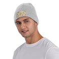 thumbnail image 5 of JUNZAN Hippie Bee Honeycomb Mens Winter Hats Thick Knit Cuff Beanie Cap Beanie Hat, 5 of 5