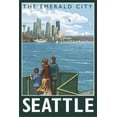 thumbnail image 2 of Art.com Seattle, Washington Skyline - Lantern Press Original Poster Art Print by Lantern Press, 24" x 36", 2 of 4