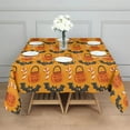 thumbnail image 3 of Halloween Square Tablecloth 42x42in(107x107cm) – Waterproof Polyester Printed Table Cover, Wrinkle Resistant & Washable for Kitchen Dining Picnic Party Decor, Pattern-V5-23, White, 3 of 6