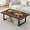 Rustic Brown, variant on Modern Black Coffee Table, Minimalist Industrial Wooden Center Table, Simple Farmhouse Rectangle Living Room Table, Wood and Metal Cocktail Coffee Table for Home Bedroom Office, Black Oak, 47 Inch