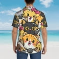 thumbnail image 6 of Balery Cute Cat Cartoon Print Men's Hawaiian Shirts Short Sleeve Beach Shirt Relaxed Fit Vacation Button Down Shirts-Medium, 6 of 9