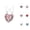 D, variant on Mother Daughter Necklaces Heart Shaped Rhinestone Embellished Pendant Necklace Mother's Day Jewelry Accessories Gift