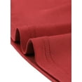 thumbnail image 5 of Vestido de punto casual INSPIRE CHIC para mujer con bolsillos, escote redondo, manga corta, midi fruncido, corte A, color rojo vino S, 5 of 5