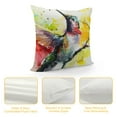 thumbnail image 4 of ONETECH Watercolor Painting Birds Throw Pillow Covers Hummingbird Tree Branch Decorative Super Soft Pillow Case Cushion Cover  New Home Room Decor, 4 of 5