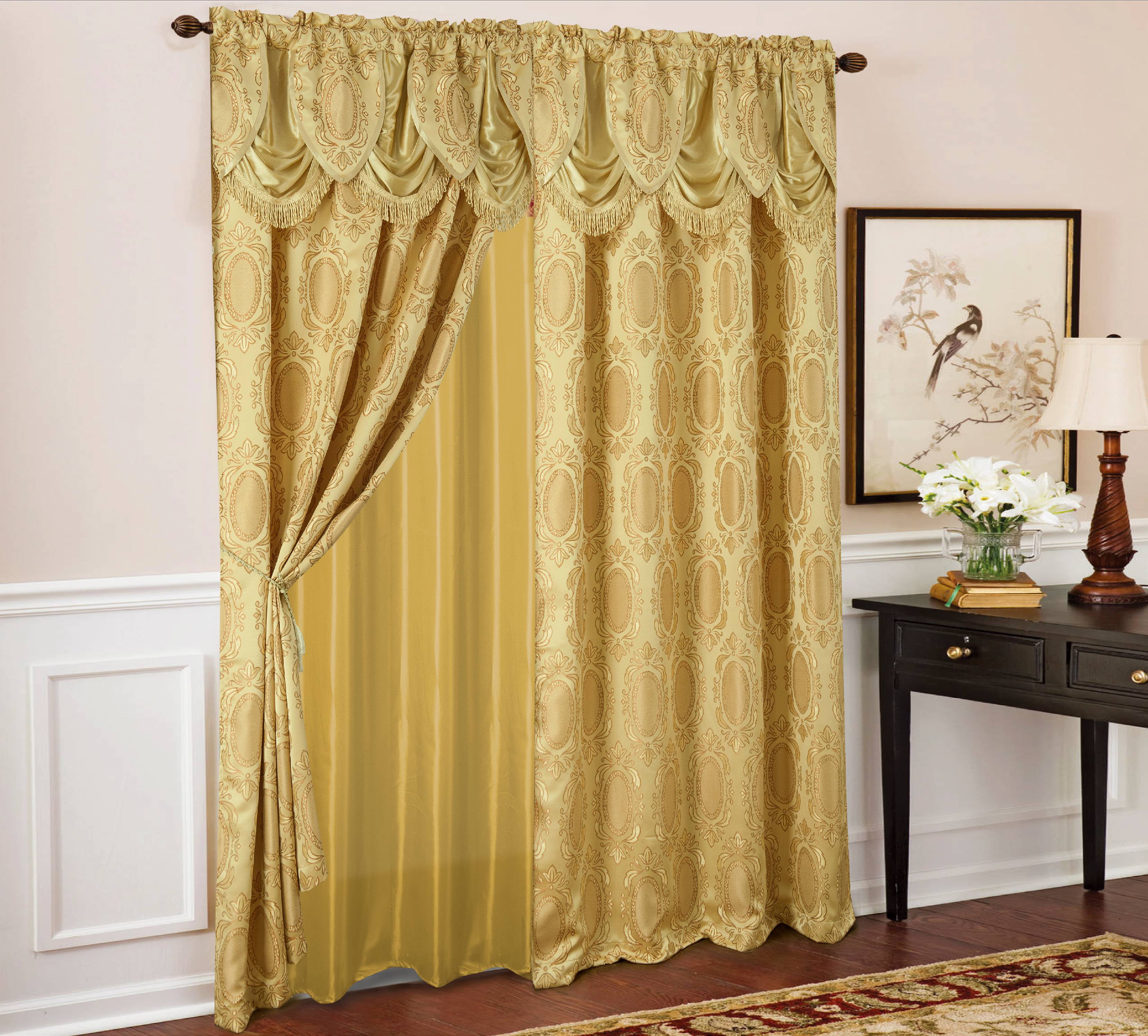ANGELINA DAMASK TEXTURED CURTAINS TAUPE 