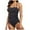Black, variant on HNMKIU One-Piece Swimsuit Mesh Shirred Athletic Training Swimwear Padded Bikini Swimsuit Sport Tank Top Bathing Suit Women One-Piece Black,L
