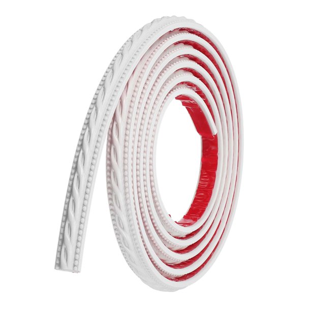 Uxcell 9.8Ft x 0.79" Peel and Stick Molding Trim for Walls, Flexible Mirror Molding Trim Self-Adhesive Wall Paneling Strip Wallpaper Border for DIY Floor Wall Baseboard, White