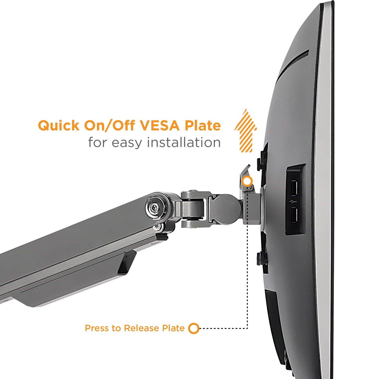 Mount-It! Dual Monitor Desk Mount w/ USB Ports | Fits 21-32 Inch Screens