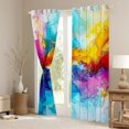 thumbnail image 3 of jejeloiu Marble Liquid Gradient Curtains Pack of 2 (42x84 Each),Colorful Ombre Effects Curtains Blackout,Abstract Watercolor Bedroom Curtains For Girls Boys,Super Cozy Room Decor, 3 of 6