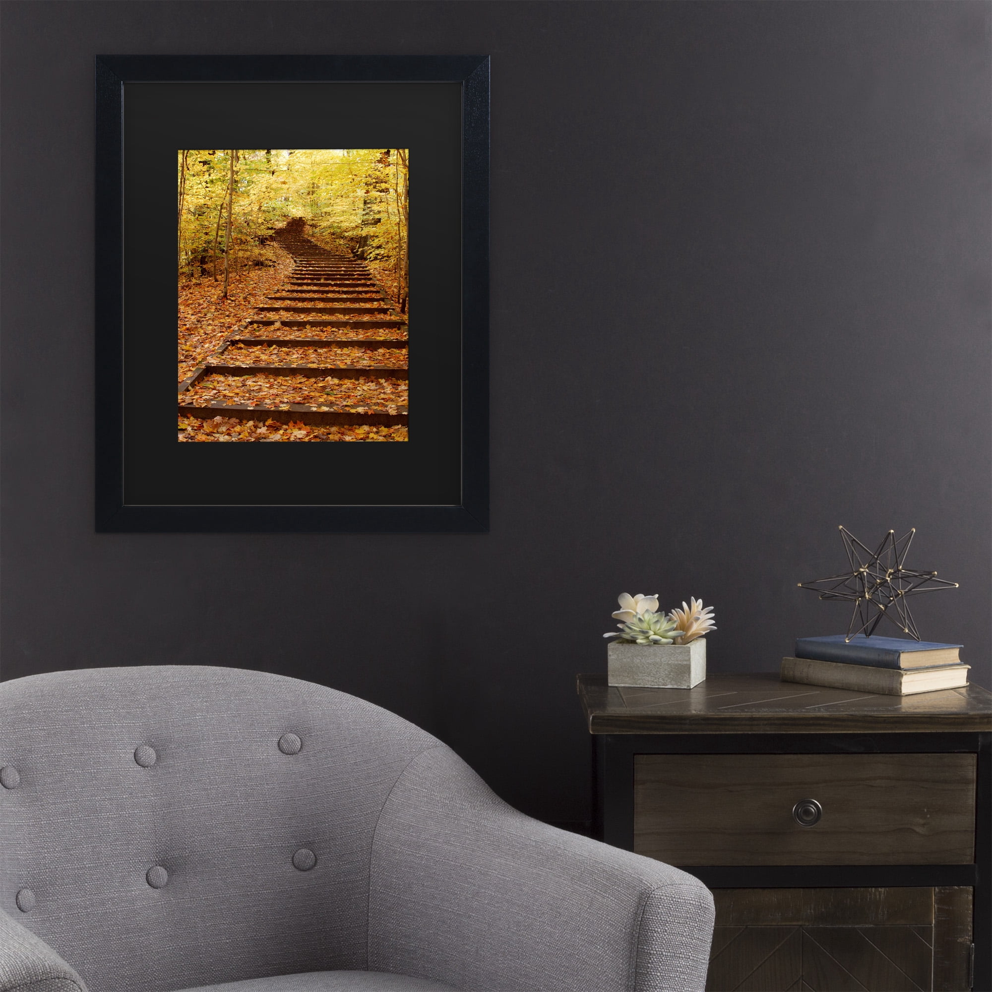 Trademark Fine Art 'Fall Stairway' Canvas Art by Kurt Shaffer