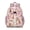 Pink-54, variant on Floral Dog Design Backpack Watercolor Puppy Pattern with Geometric Patterns for Student