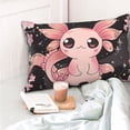 thumbnail image 4 of Zufioo Cute Axolotl Sakura Blossoms B Print Double-sided Plush Pillow Cover,Decorative Pillow Protector without Pillow Core, Suitable for Sofa, Bedroom, Car-20"x30", 4 of 6