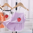 thumbnail image 2 of KPOPLK Toddler Girl Clothes 2Pcs Baby Girl Summer Outfits Ruffle Sleeveless Shirts Floral Tops + Shorts Clothing Set 1-5T(4-5 Years,Purple), 2 of 8