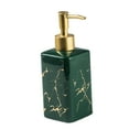 thumbnail image 4 of botella dispensadora de jabón de jabón de cerámica Organizador Patrón de mármol Bomba Decorativo Reutilizable de loción de jabón líquido para cocina, 4 of 7