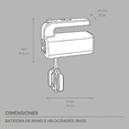 thumbnail image 2 of "Avera Batidora Manual Electrica 5 Velocidades 300 W Ba02 Color Gris plata ", 2 of 5