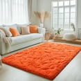 thumbnail image 5 of ZENELESS Fluffy Area Rugs for Living Room,4x6 Shag Rectangular Carpets for Bedroom Orange, 5 of 8