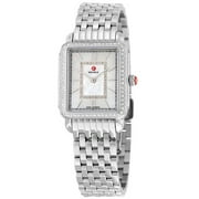Michele Women's Deco II Mid Silver Diamond Case 26mm Watch MWW06I000001