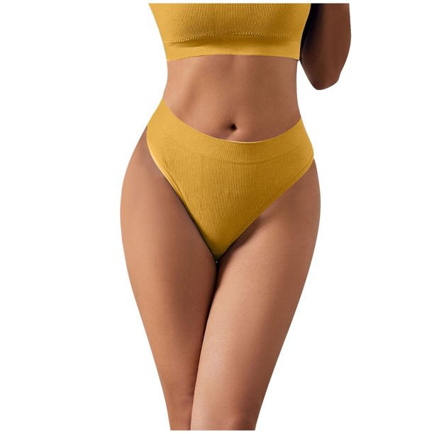 Ropa interior deportiva sexy de algodón sin costuras, de cintura baja y con tanga para mujer