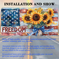 thumbnail image 3 of 1 Pcs 2D Flat License Plate Covers & Frames, Sunflowers and American Flag For Decorative Front, Waterproof For Decoration Aluminum License Plate Covers & Frames Cover For Men Women, 12" X 6", 3 of 7