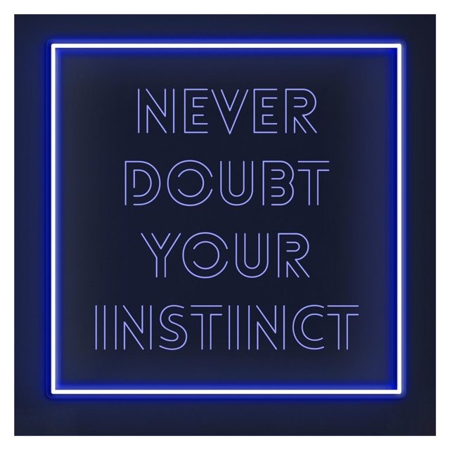 Letrero De Neón Con Relieve 3D Never Doubt Your Instinct Para Decoración Oficina, Brillo Ajustable, 30cm