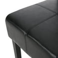 thumbnail image 4 of Noble House Braydon Faux Leather Dining Chairs, Set of 4, Midnight Black, Espresso, 4 of 8