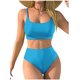 thumbnail image 1 of Conjunto de Bikini de Cintura Alta para las Mujeres Conjunto de Bikini de Corte Alto para las Mujeres Moda Deportiva de las Mujeres Traje de Color Sólido Traje de Baño de Surf Deportivo Conjunto de B, 1 of 4