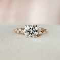 thumbnail image 2 of SOLITAIRE JEWELS 2.50CT Round Hidden Halo Style Cluster Moissanite Diamond Engagement Ring for Women Solid 14k Rose Gold, 14k Rose Gold Solitaire Ring, 2 of 6