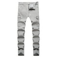 thumbnail image 3 of uublik Jeans for Men Stretch Fit Fashion Casual Jeans Stretch Skinny Denim Jogger Pants Gray, 3 of 4