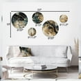 thumbnail image 4 of Designart "Marbled Dreamscape Blue and Beige II" Modern Geometric Metal Wall Art Set of 5 Piece, 4 of 5