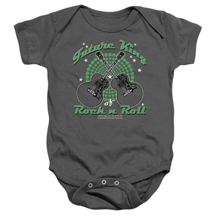 

Trevco ELV642-SS-2 Elvis Presley & Future King Infant Snapsuit Charcoal - Medium - 12 Months