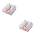 thumbnail image 1 of Kearding Caja de almacenamiento de ropa interior, cesta organizadora de ropa reutilizable, divisor de cajón plegable, contenedor portátil, ropa interior blanco 2piezas Kearding CBP138670, 1 of 6