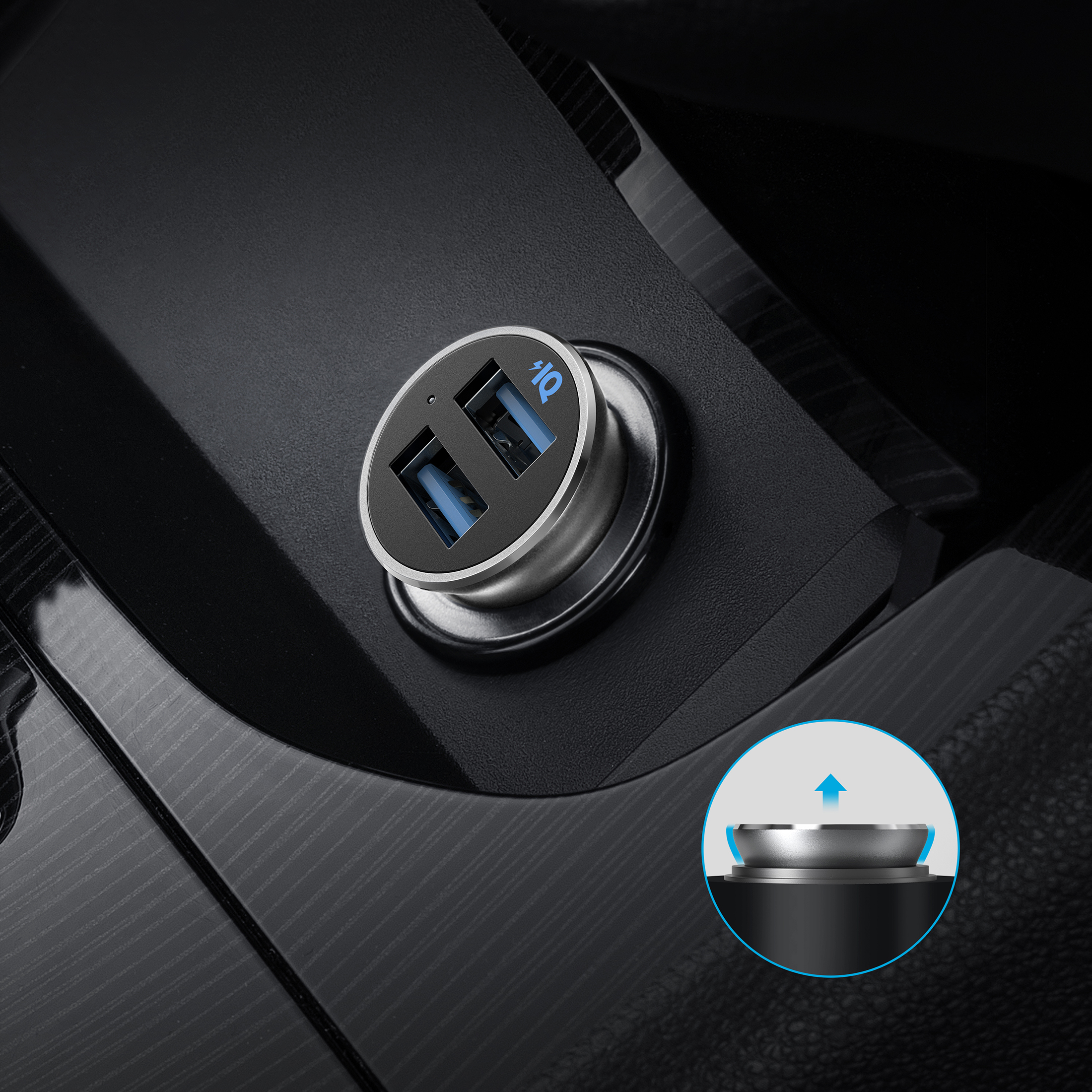 Anker PowerDrive 2 Alloy Dual-Port Car Charger, Black photo 4