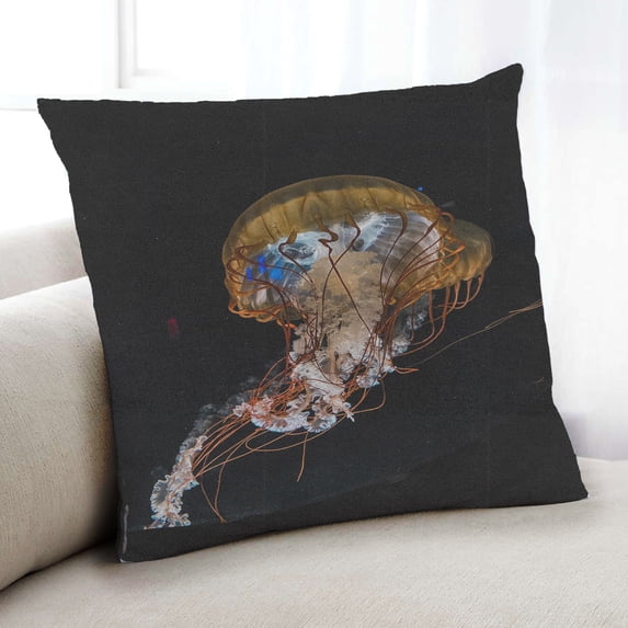 Ahgly Company Animals Jellyfish Indoor Throw Pillow, 18 inch by 18 inch