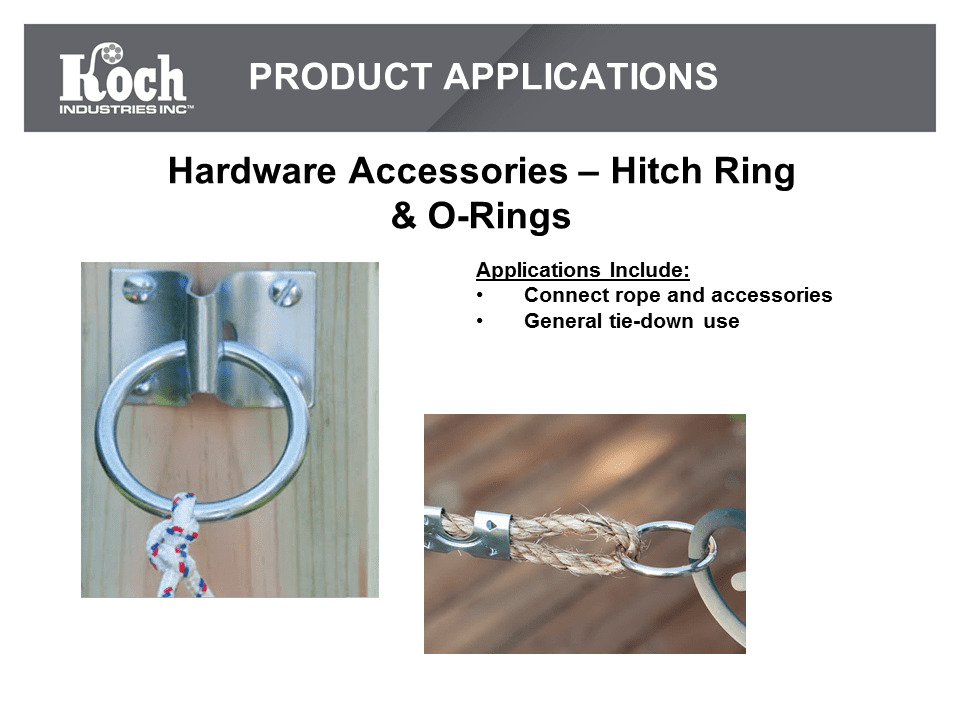 Secureline Item# 7236P-6P, Hitch Ring with Mounting Plate, Zinc Plated Hardware, 2" Inner Diameter, 1 Per Card
