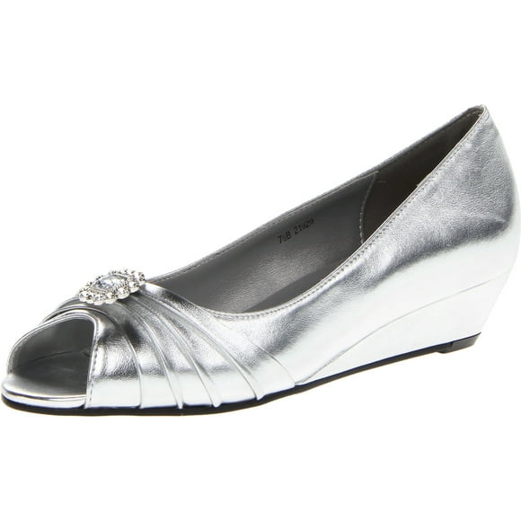 Dyeables Women's Anette Pump,Silver Metallic,9.5 M US